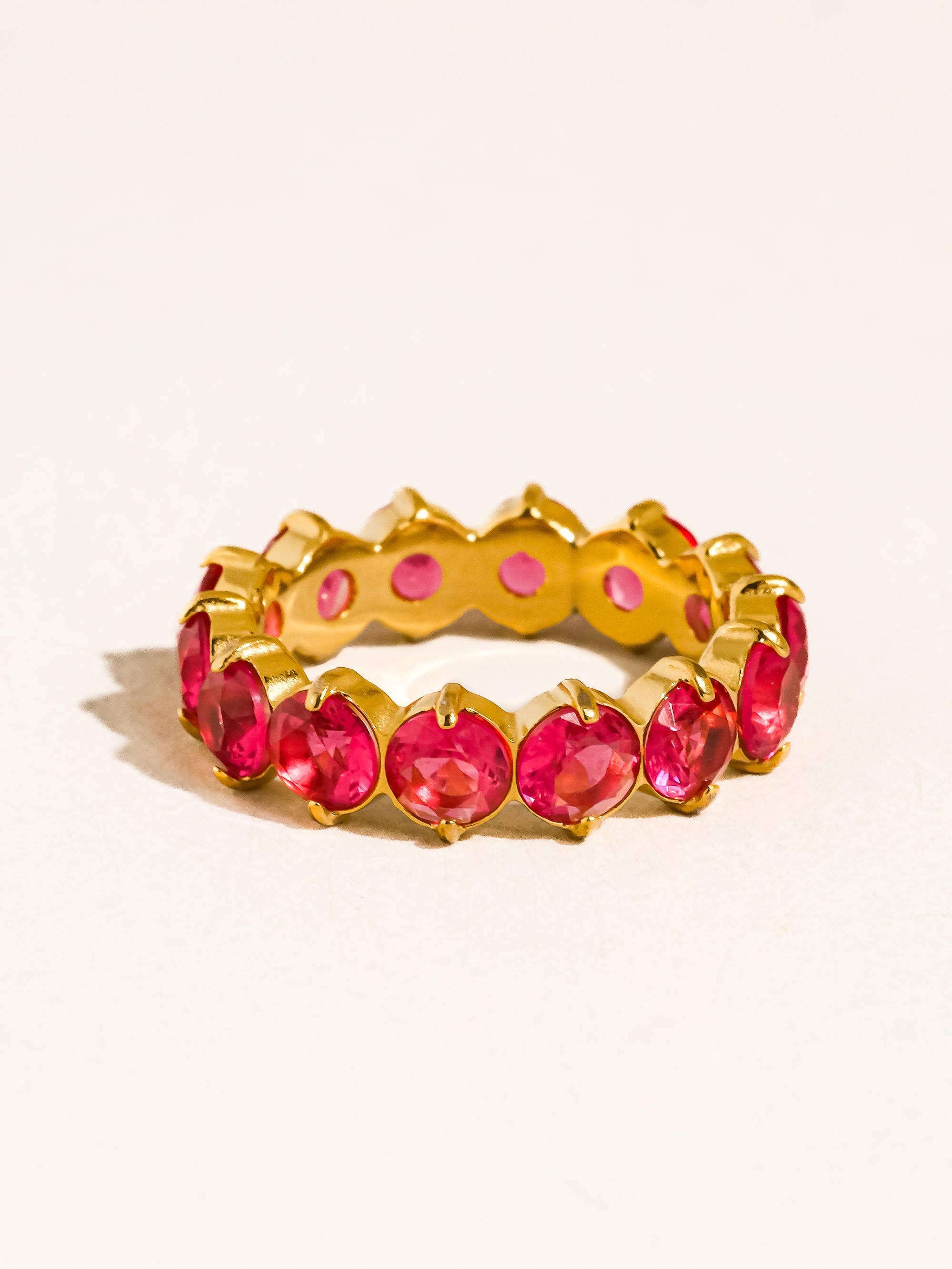 Veloura 18K Gold Non-Tarnish CZ Eternity Ring