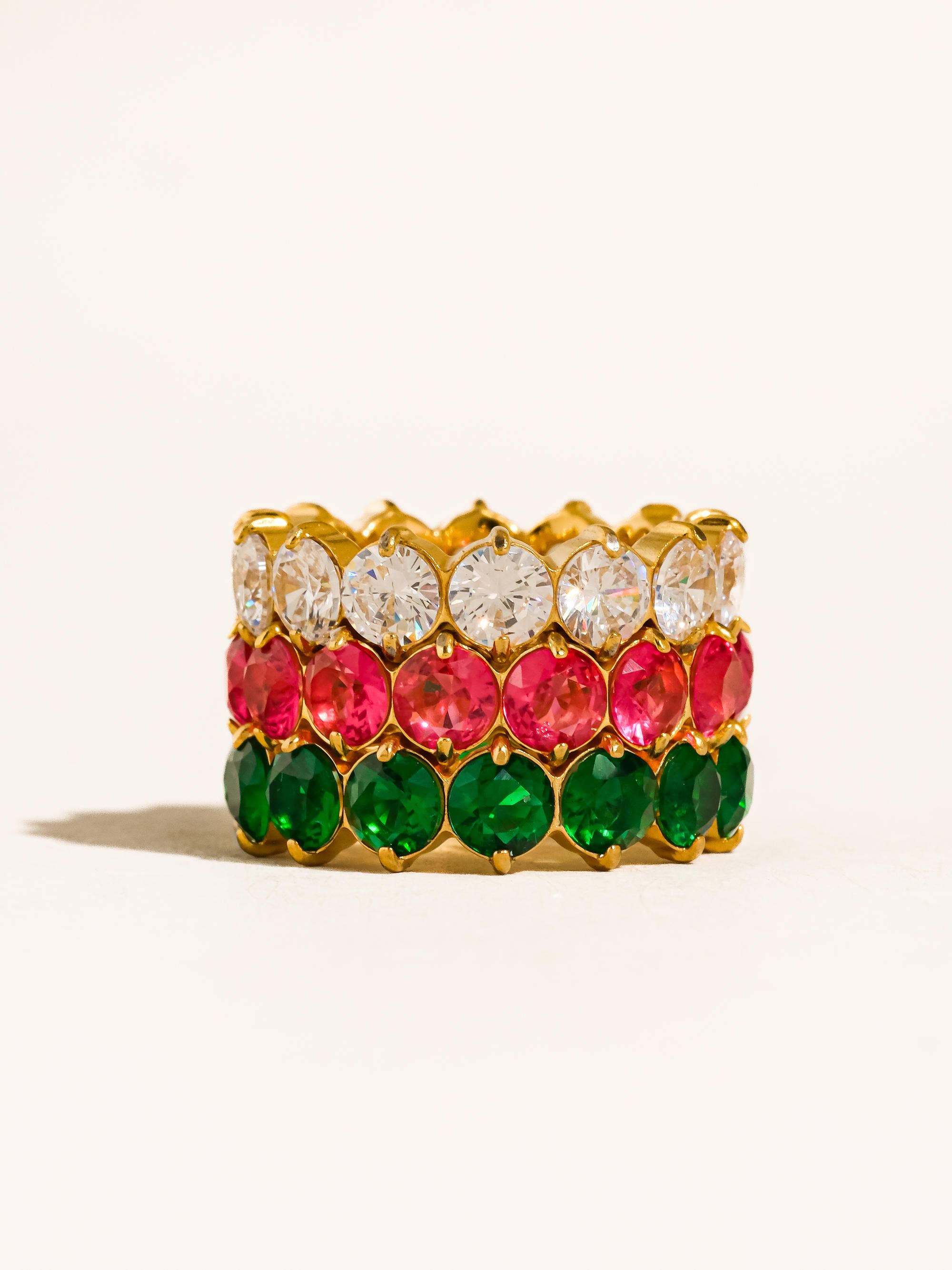 Veloura 18K Gold Non-Tarnish CZ Eternity Ring
