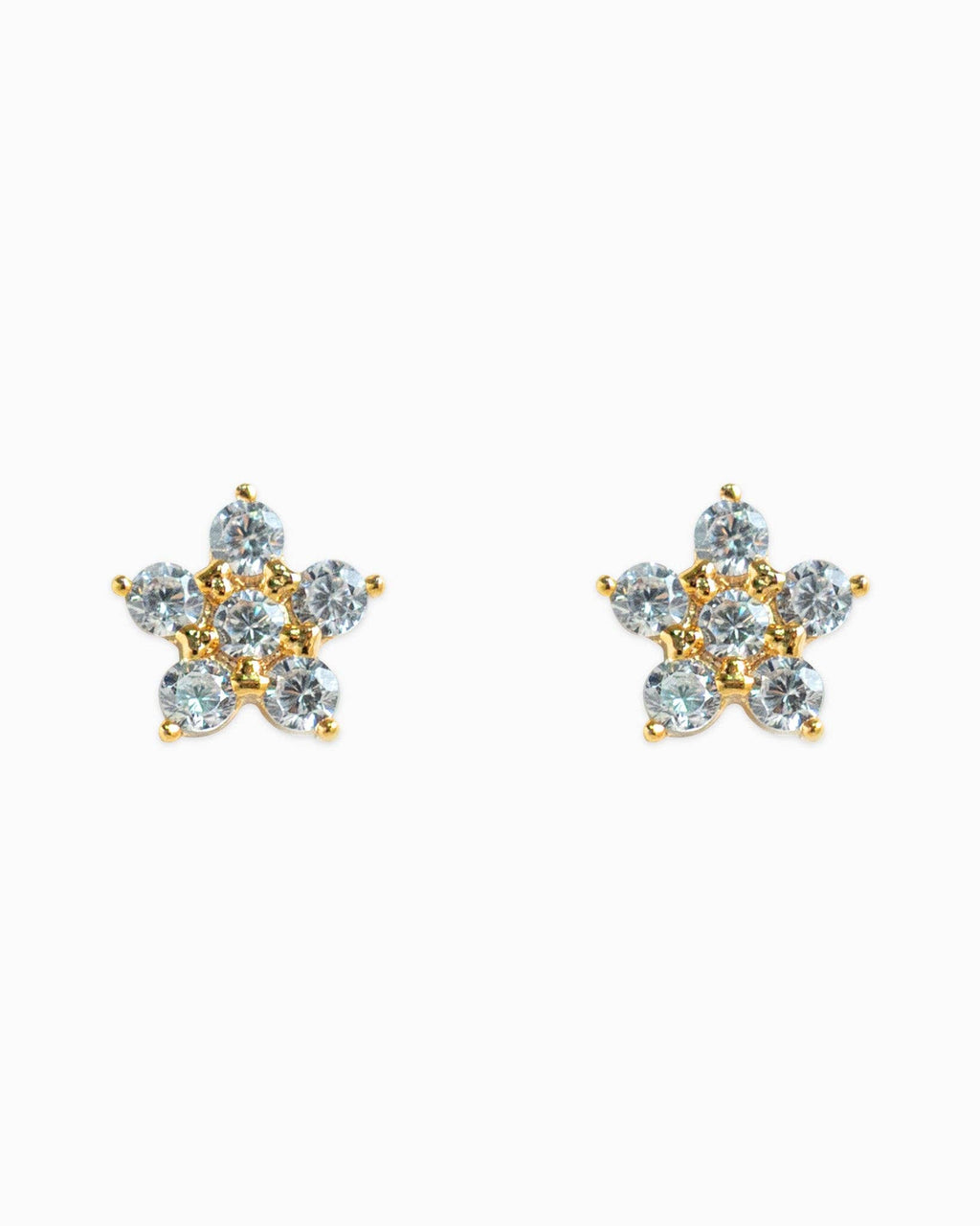 Petite Flower CZ Stud Earrings