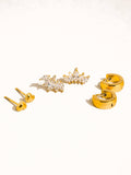Anouk 18K Gold Non-Tarnish Hearts, Hoops &CZ Earring