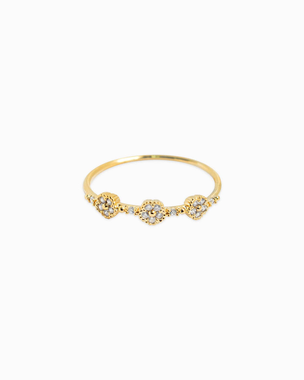 Three Floral Cluster Ring