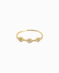 Three Floral Cluster Ring