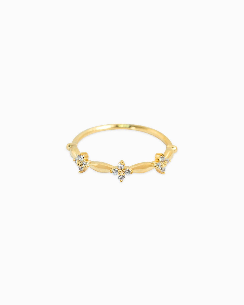 Crystal Cross Band Ring