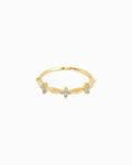 Crystal Cross Band Ring
