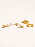 Novaé 18K Gold Non-Tarnish CZ Mix Earring Set