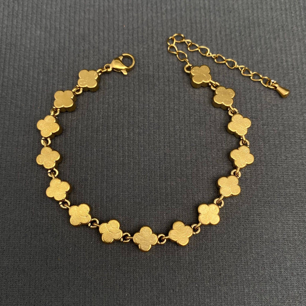Colored Geometric Zircon 18K Gold Plated SS Bracelet - FGS