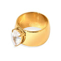 Pear Solitaire Ring Water Resistant