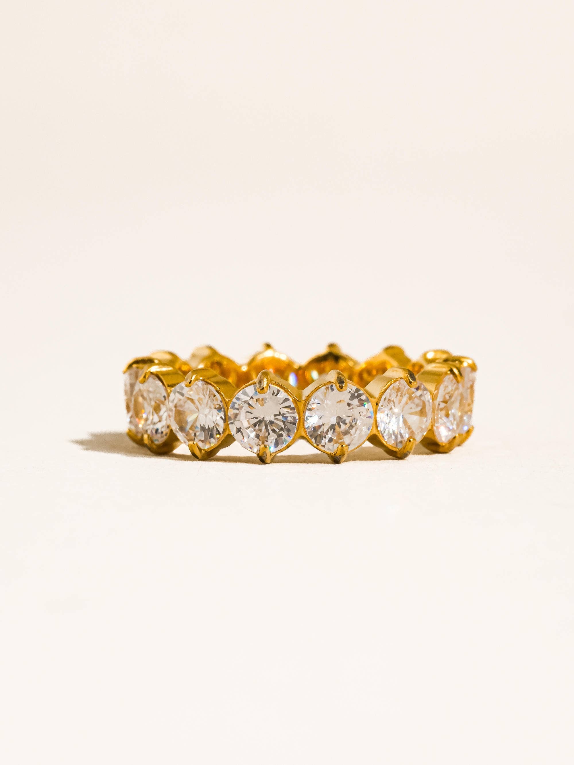 Veloura 18K Gold Non-Tarnish CZ Eternity Ring