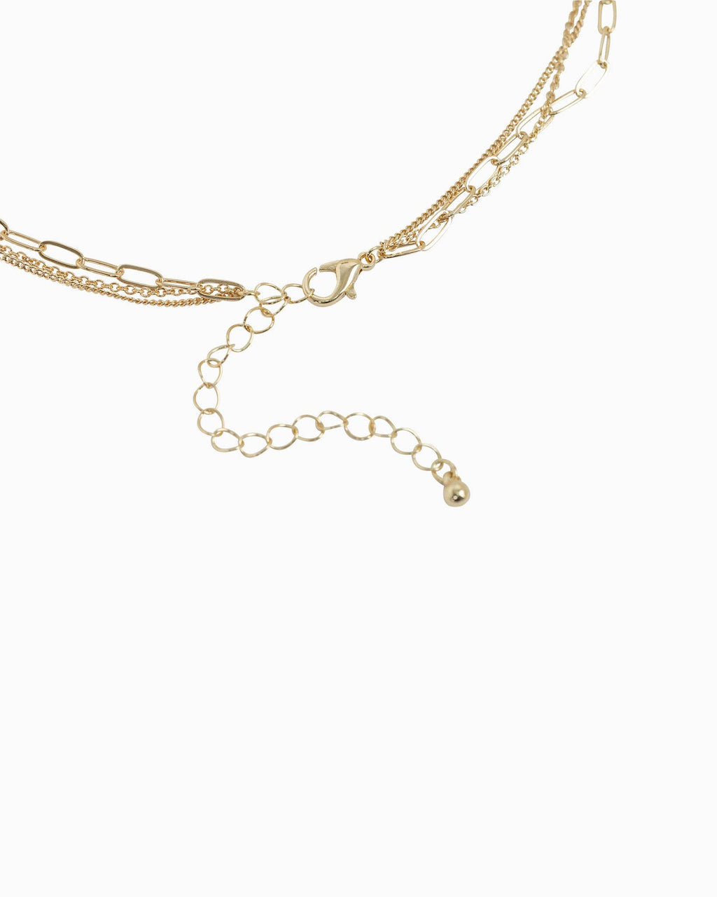 Beach Mode Coastal Salty Triple Layered Gold Fish Shell Necklace