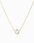 Round Pearl Crystal Flower Necklace