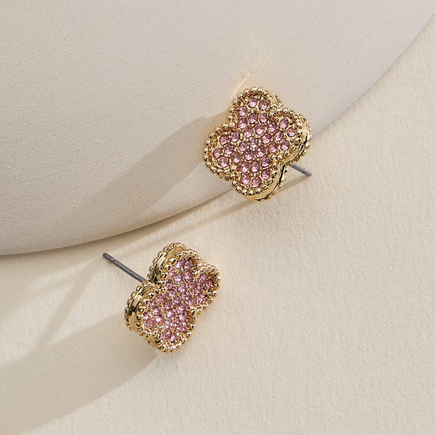 Elegant Pavé Crystal Stud Earrings