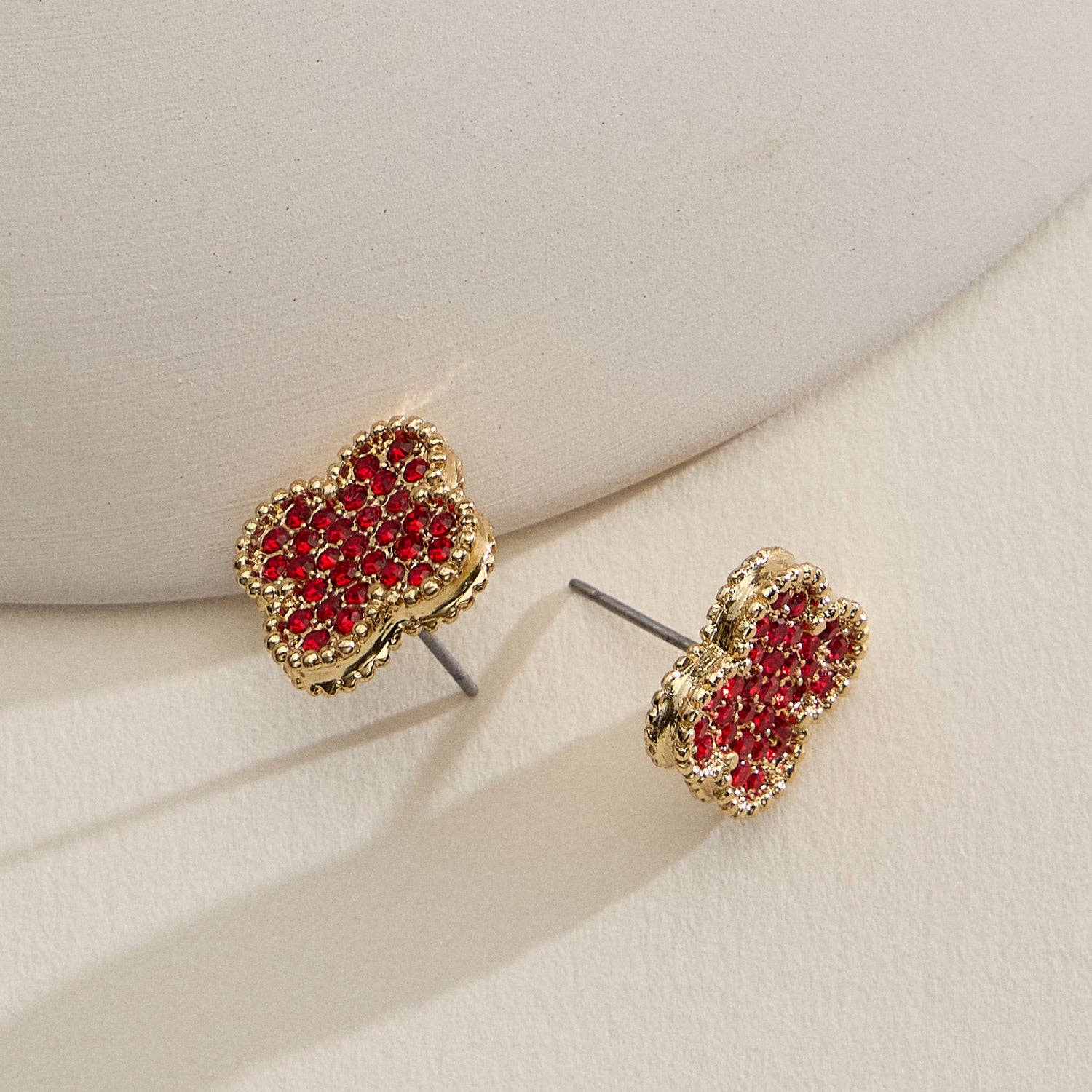 Elegant Pavé Crystal Stud Earrings