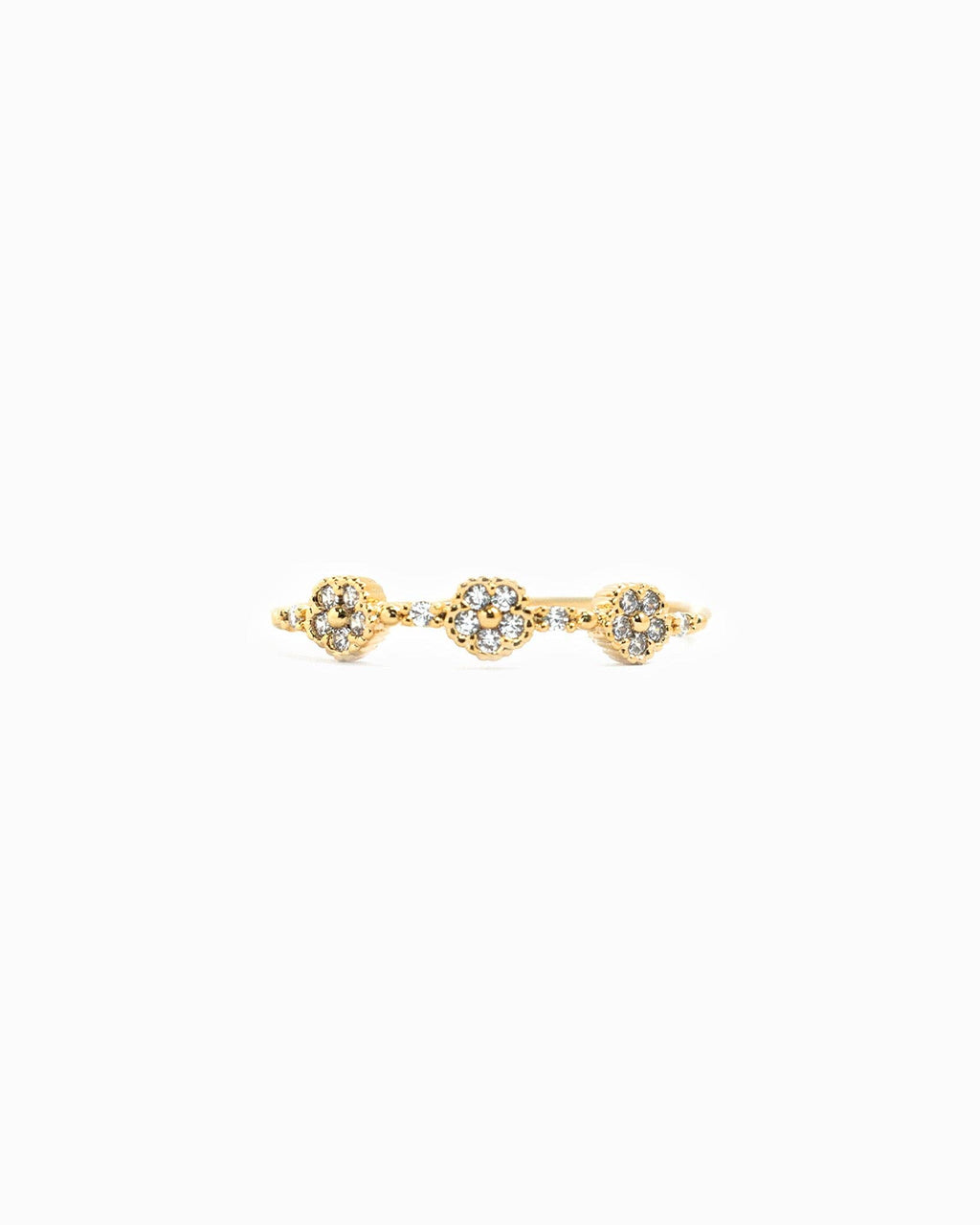 Three Floral Cluster Ring