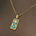 Star Moon Tarot 18K Gold Plated Steel Necklace - FGS/MS