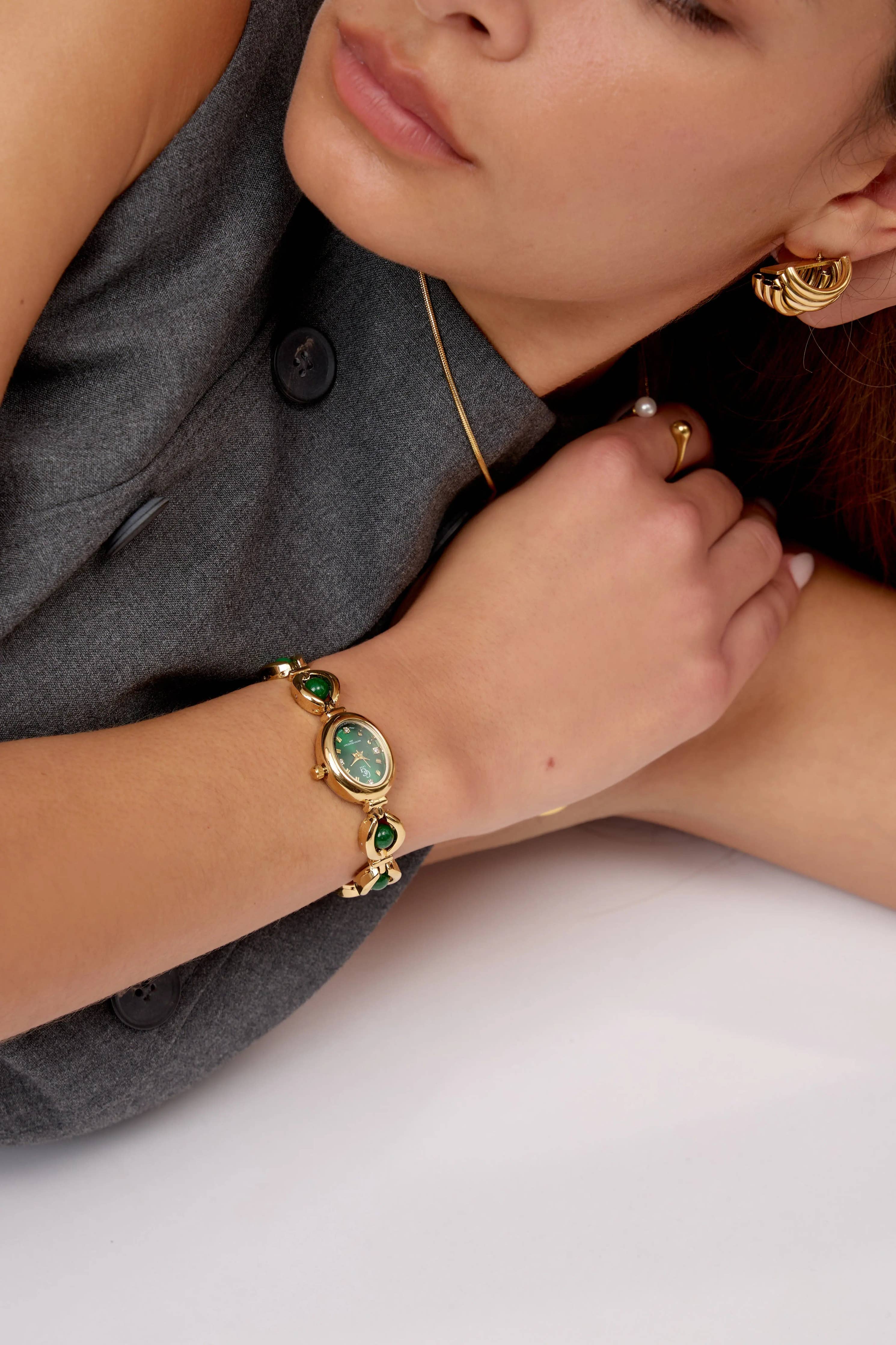 Solange Watch | Gold - Emerald