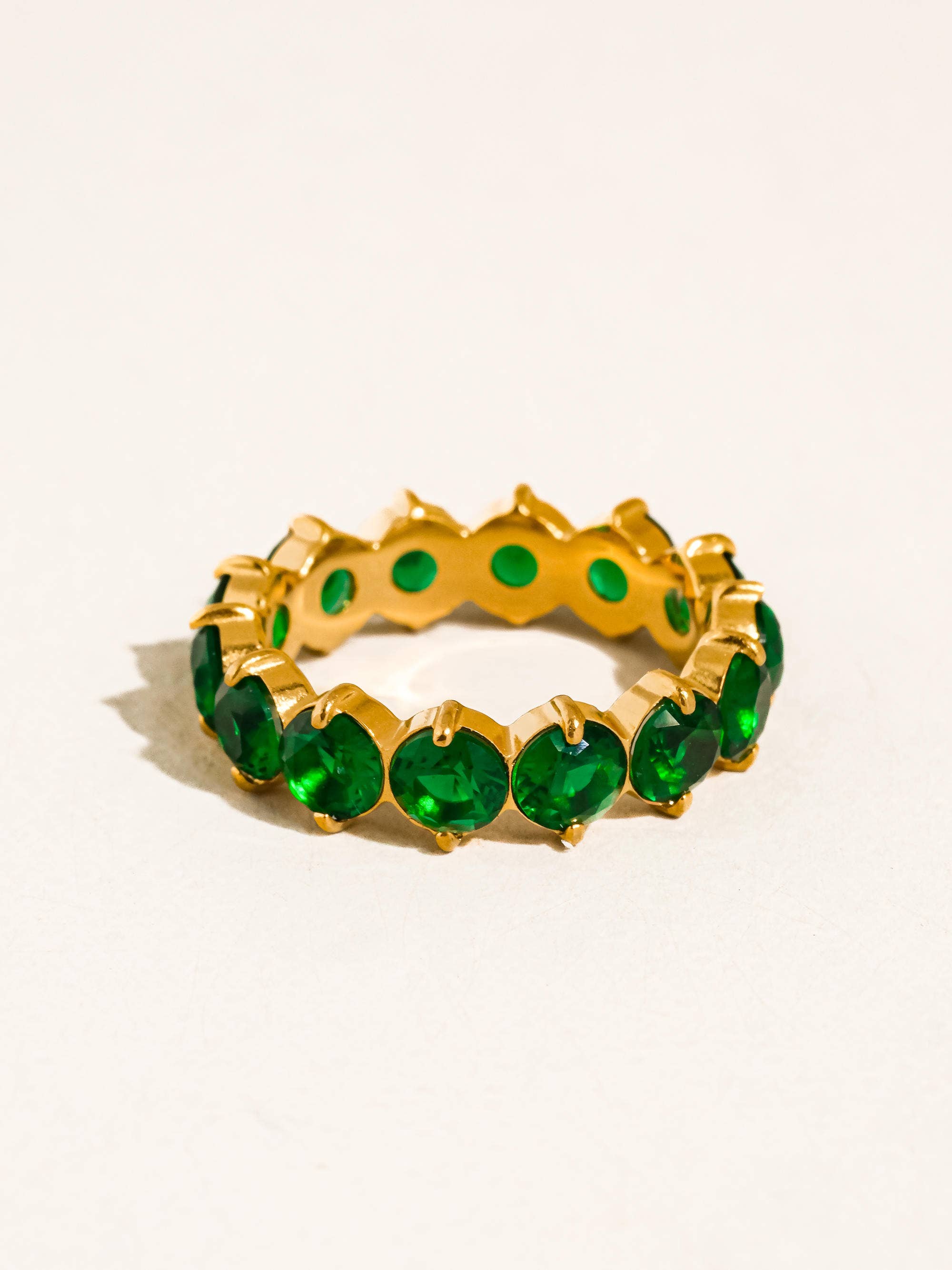 Veloura 18K Gold Non-Tarnish CZ Eternity Ring