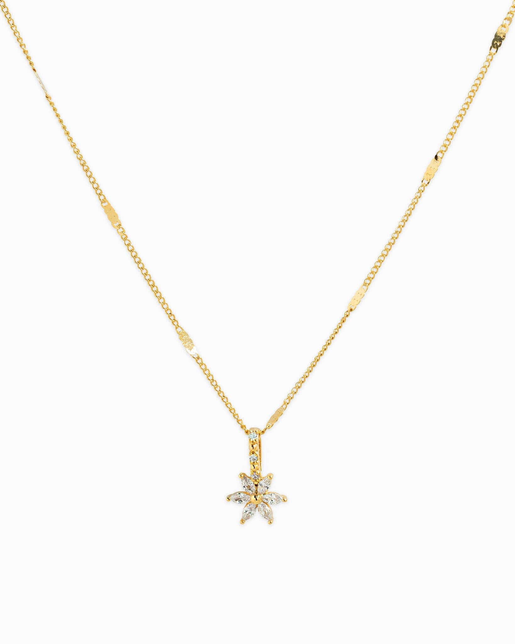 Starburst Crystal Flower Necklace