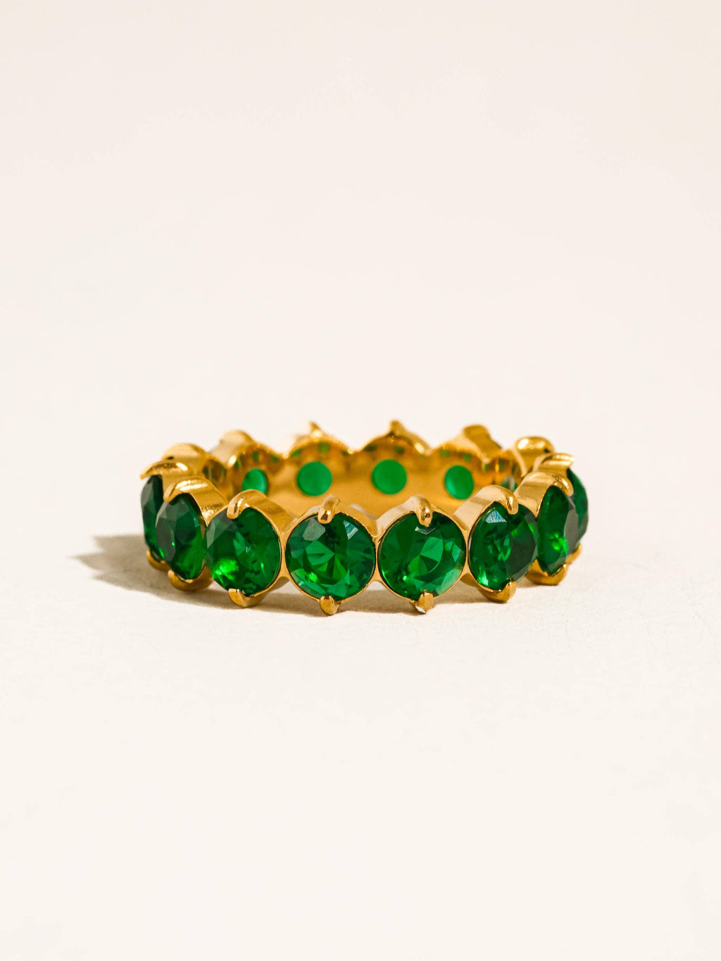 Veloura 18K Gold Non-Tarnish CZ Eternity Ring