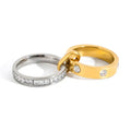 Double Mixed Metal Carabiner Ring Stack Water Resistant