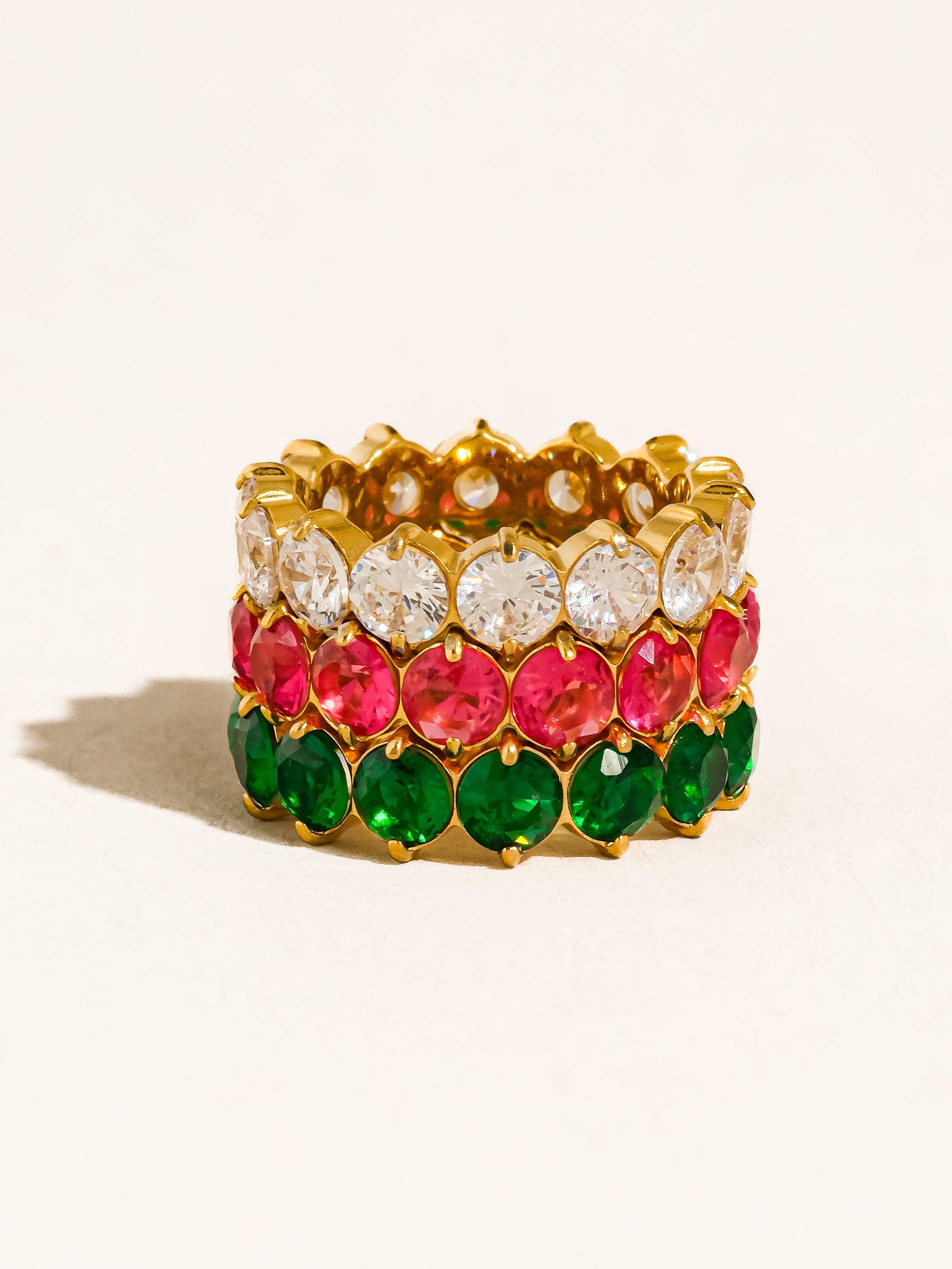 Veloura 18K Gold Non-Tarnish CZ Eternity Ring