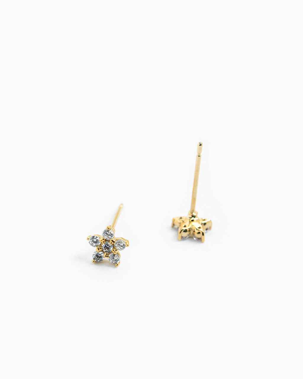 Petite Flower CZ Stud Earrings