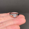 Heart Zircon Inlaid 18K Gold Plated S.Steel Ring - FGS
