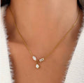 Trio Drop Necklace Water Resistant