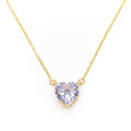 Heart CZ Gold Necklace