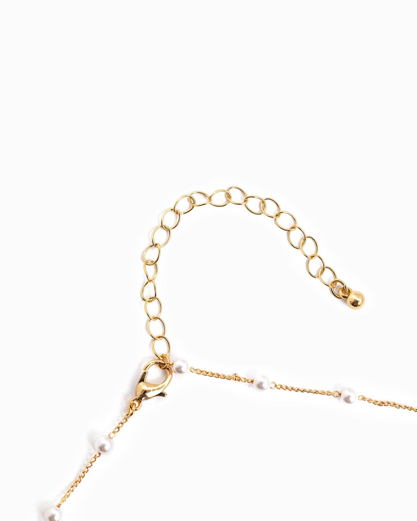 Pearl Flower Multi Charm Necklace