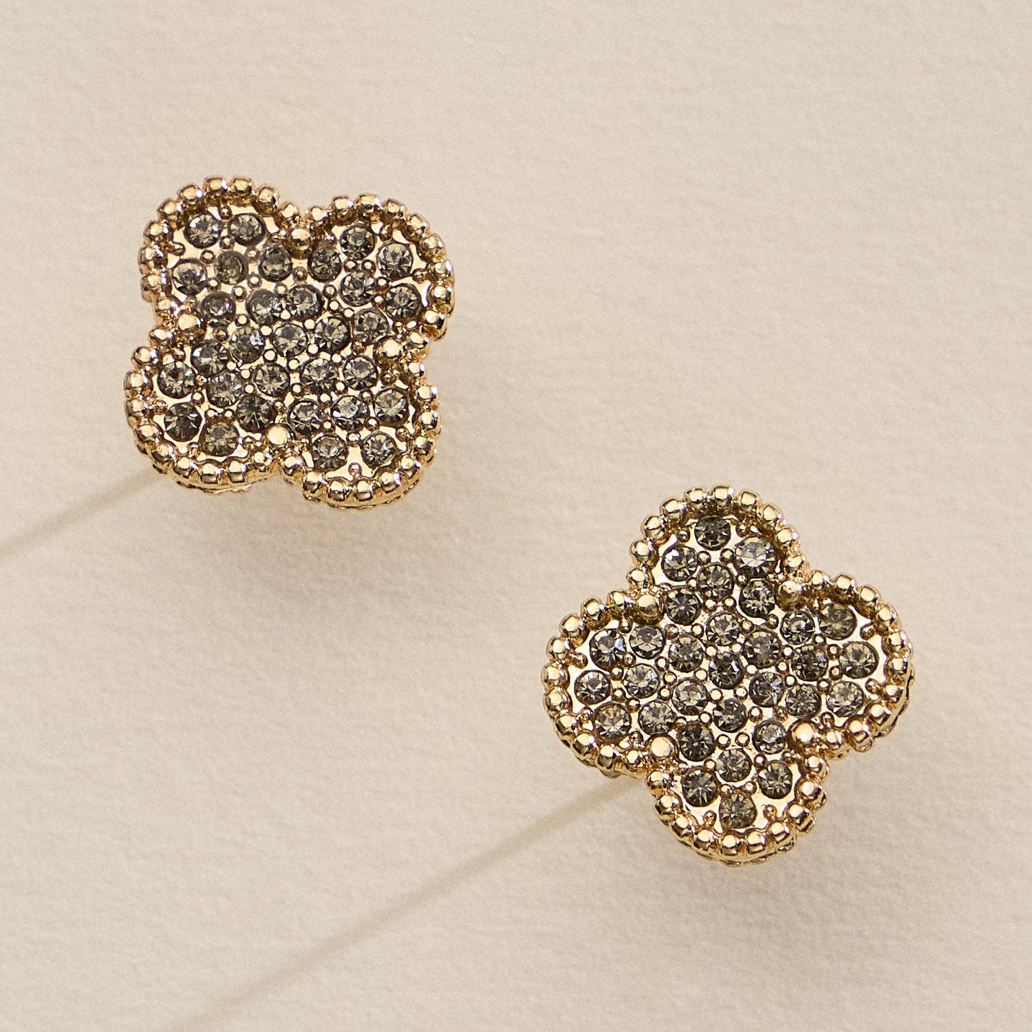 Elegant Pavé Crystal Stud Earrings