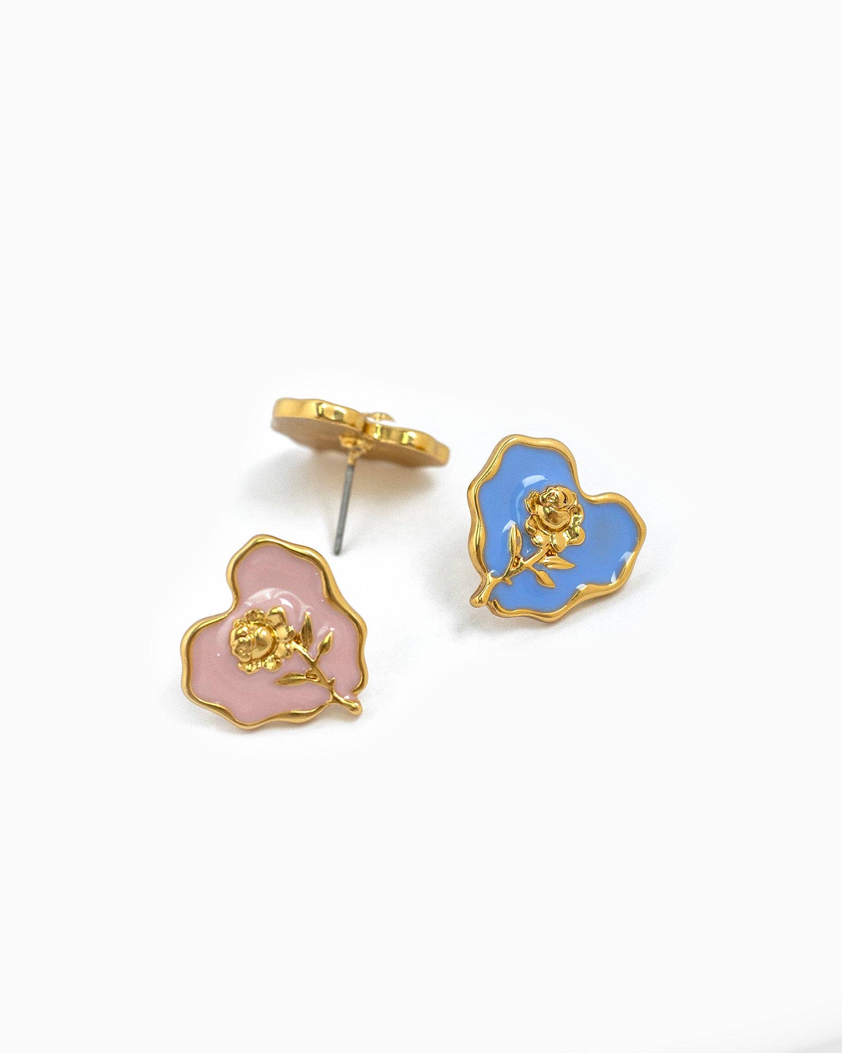 Once Upon a Rose Heart Stud Earrings