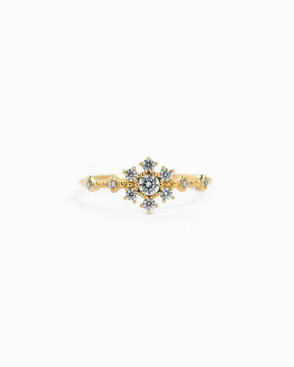 Holiday Sparkle Snowflake Crystal Ring
