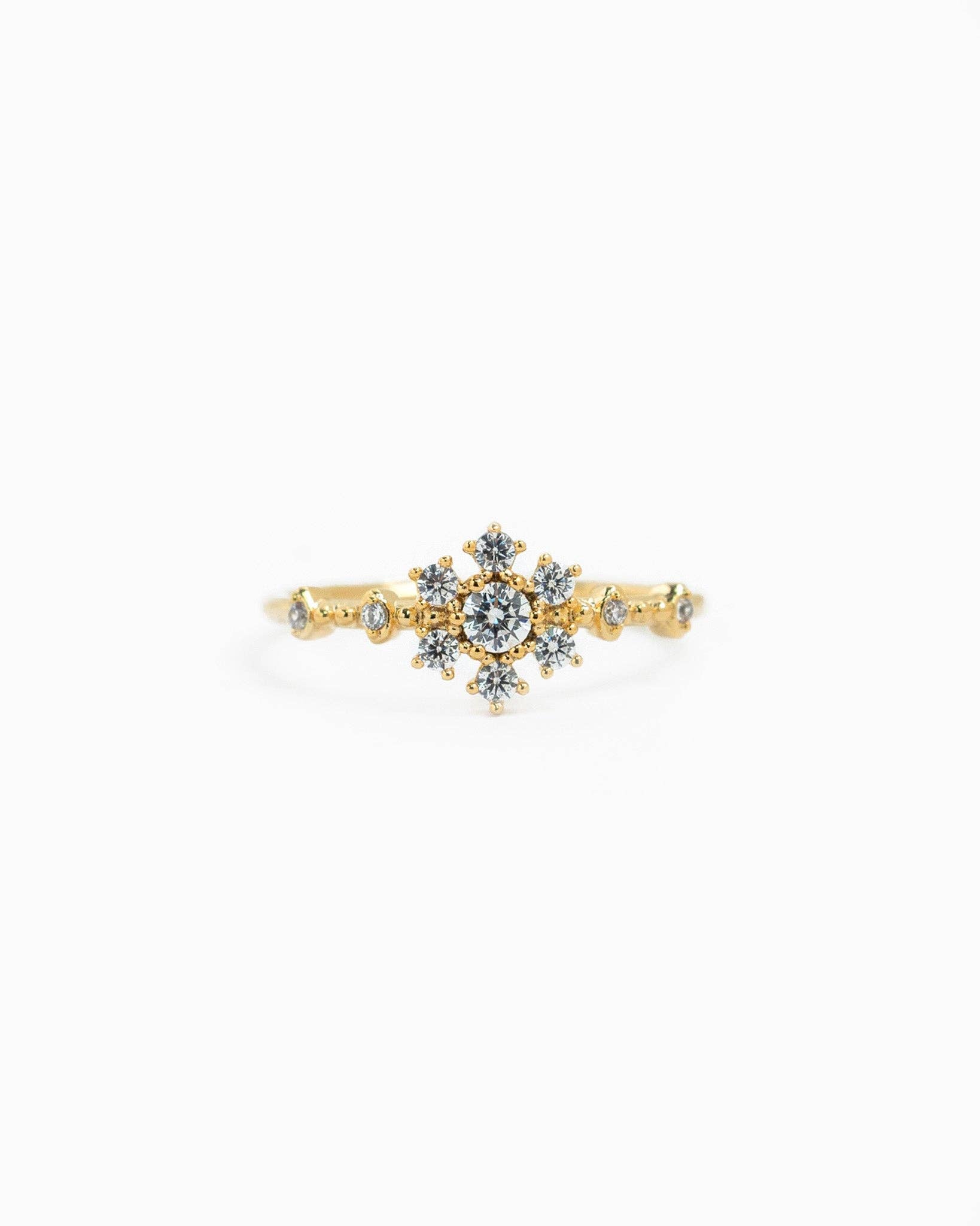 Holiday Sparkle Snowflake Crystal Ring